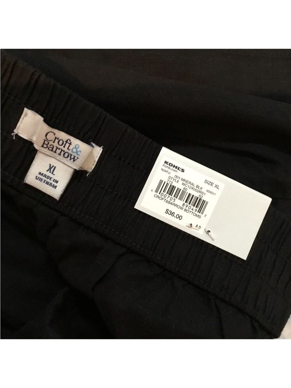 Croft & Barrow black capri Womans size XL New with tags with flaw - Picture 11 of 13